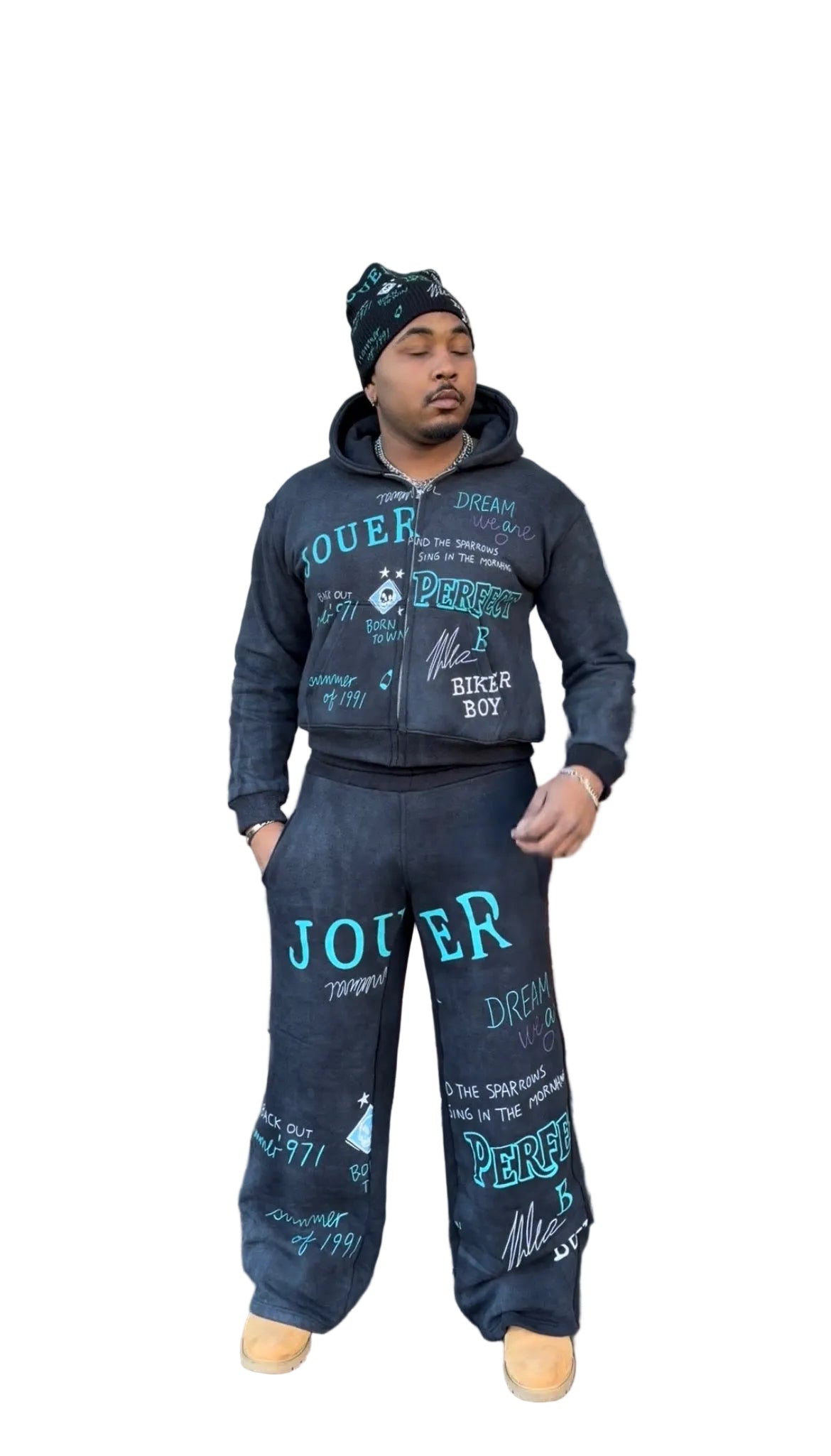 Jouer Biker Boy Hoodie/ Black