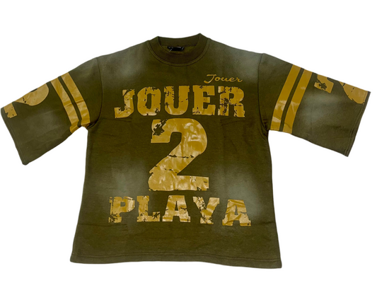 Jouer 2playa Distress Jersey Set (Green/ Gold)