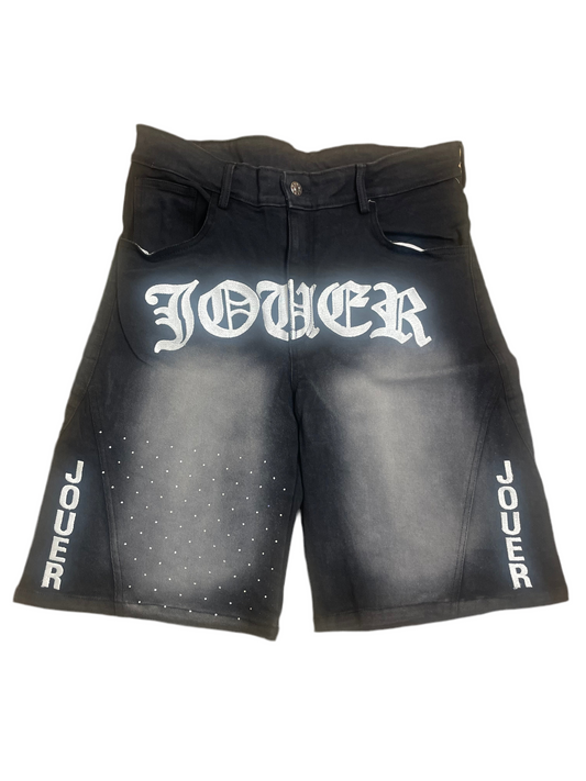 Jouer Jean Shorts Black w/Stones