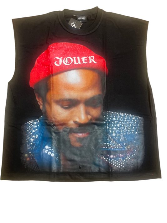 Jouer Marvin Gaye Tee Black w/stones